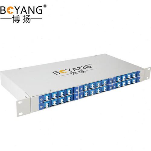 博扬 机架式24口光纤终端盒48芯通用型LC口光纤盒子 BY-LCMM-48