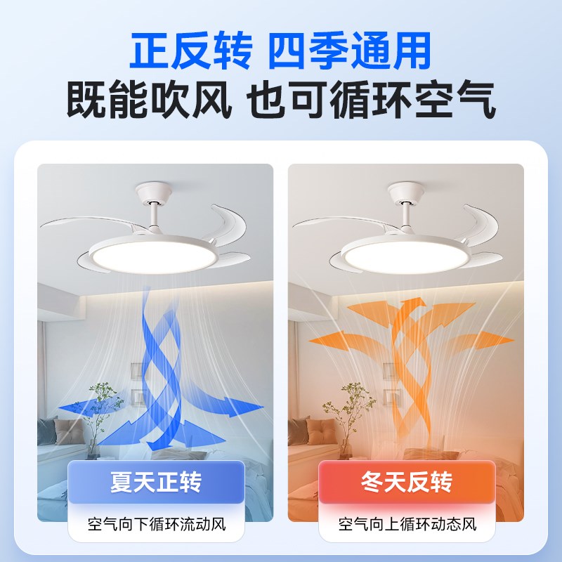 箭牌风扇灯超薄2025新款卧室餐厅吸顶家用吊灯一体电扇吊扇灯静音