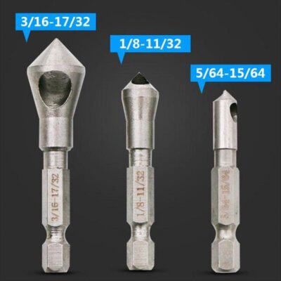 3Pcs/set HSS 4241 Countersink Bit Deburring Drill Bits Tappe