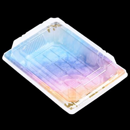 SZ寿司盒一次性打包盒外卖商用包装盒带盖食品级长方形塑料盒