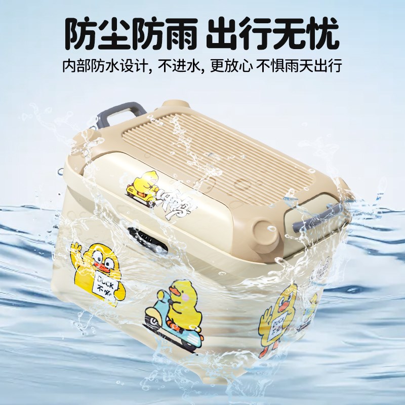 电动车后备箱大容量通用复古摩托车非铝合金尾箱电瓶小牛雅迪箱子