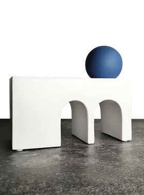 北欧酒柜陶瓷抽象建筑书靠摆x设创意极简客厅电视柜家居装饰品摆