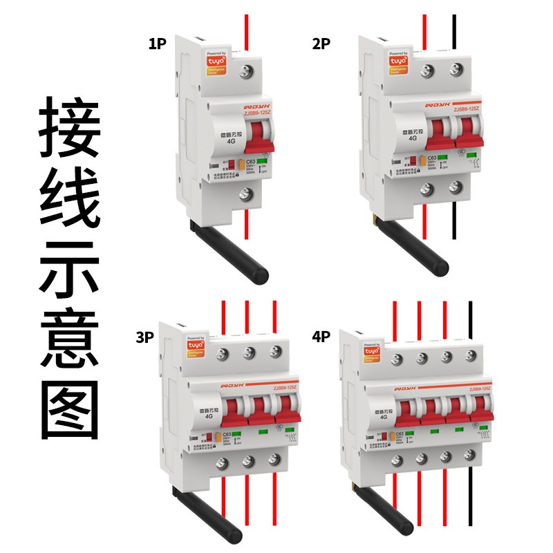 物联网4G断路器 涂鸦APP手机远程控制智能空开无线遥控定时总开关