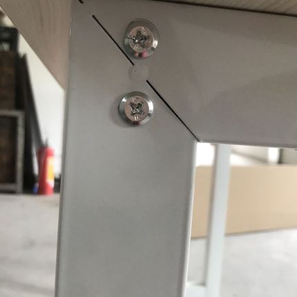 钢木简约家用书桌写字学习办公会议桌简易电脑桌台式笔记本桌