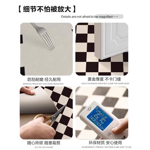 简约黑白格入户门垫家用玄关吸水防滑耐磨脚垫可擦洗进门皮革地垫