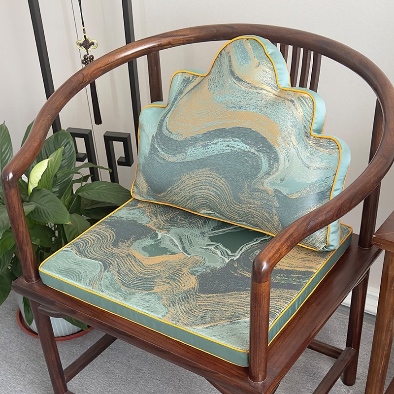 靠山靠垫云朵枕中式椅垫可拆洗防滑坐垫茶椅N太师椅沙发垫座垫定