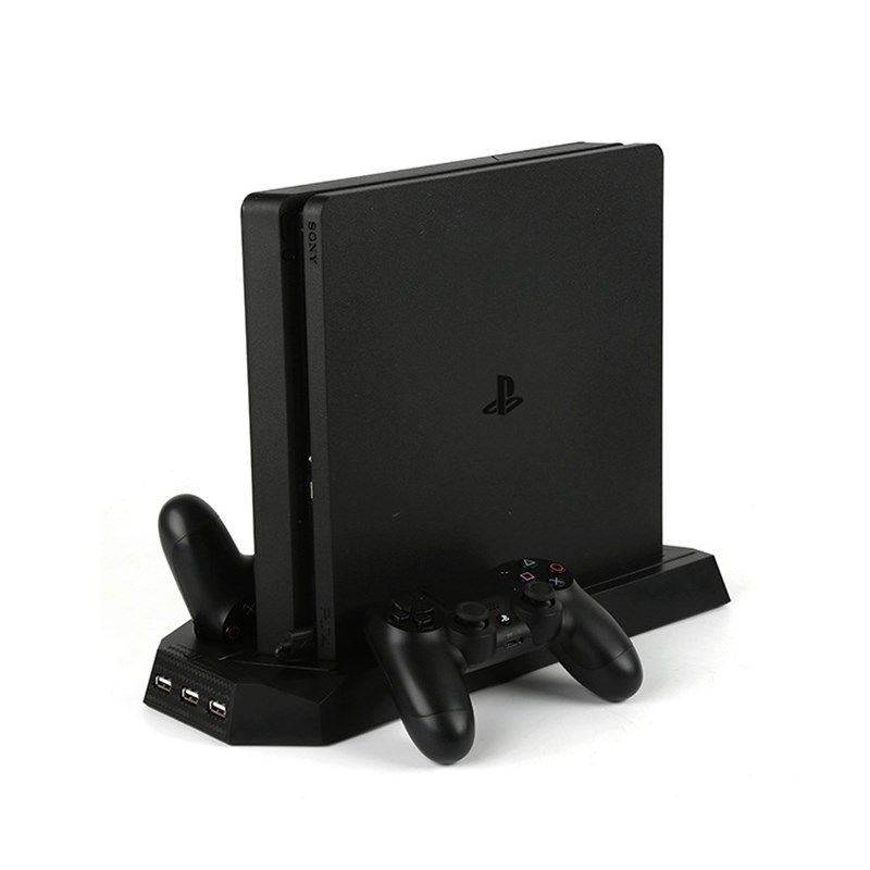 PS4/PS4 SLIM/PS4 PRO多功能游戏机散热手柄充电器直立底座支架