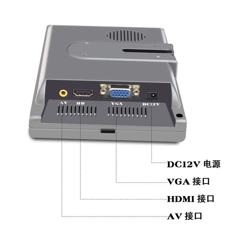 车载显示器5寸9寸7寸显示器倒车影像高清屏监控显示器航空/AV/VGA