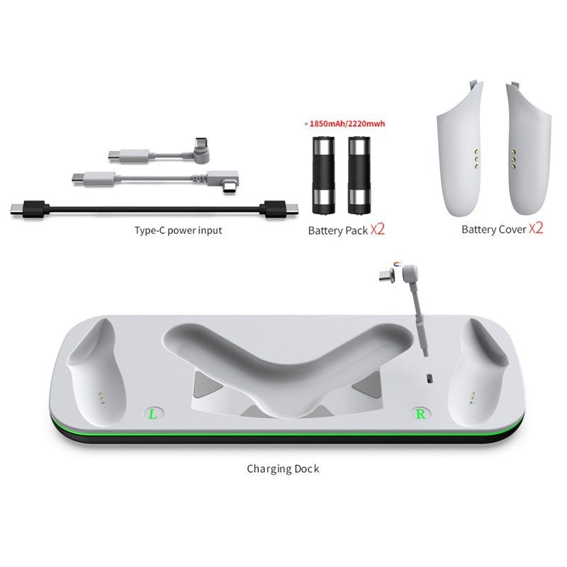 适用Meta Quest 3S VR头盔充电底座Quest3手柄触点座充带LED灯条