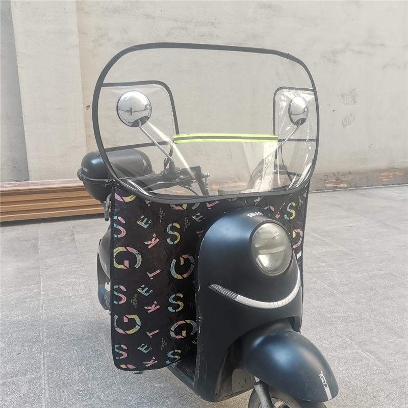 新款电动摩托电瓶自行车前挡挡风玻璃雨挡泥板防水防风罩高清四季