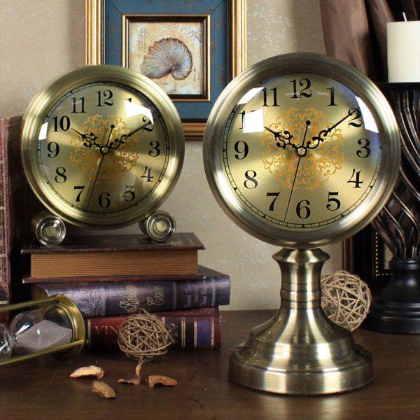 欧式座钟复古钟表摆件客厅摆台式时钟桌面家用摆放创意坐钟台钟