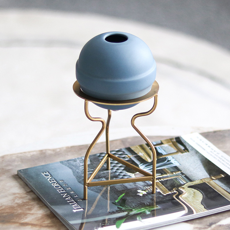 轻奢行星花器摆件样板间儿童房客厅酒柜茶几北欧小号花瓶软装饰品