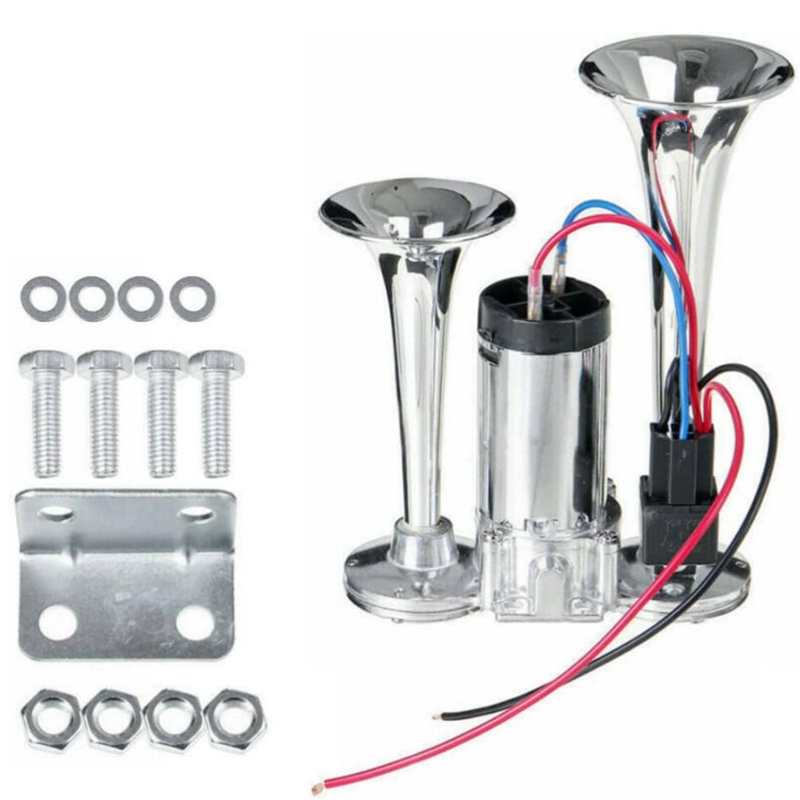 12V/24V通用双管喇叭电控气喇叭用于汽车货车卡车摩托车喇叭