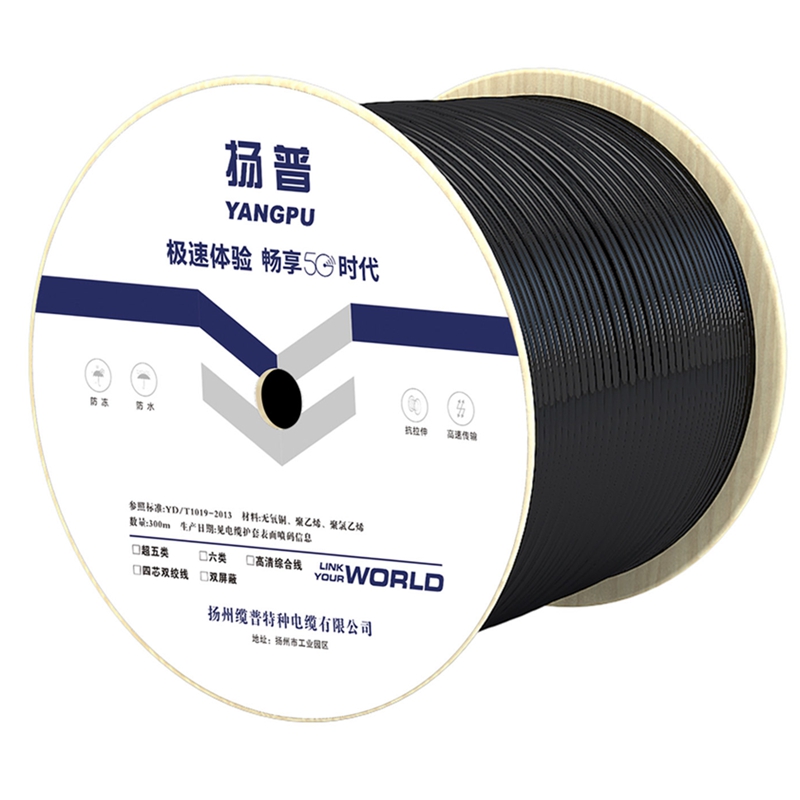 室外监控网线带电源线综合一体线网络4芯8芯无氧铜二合一复合线