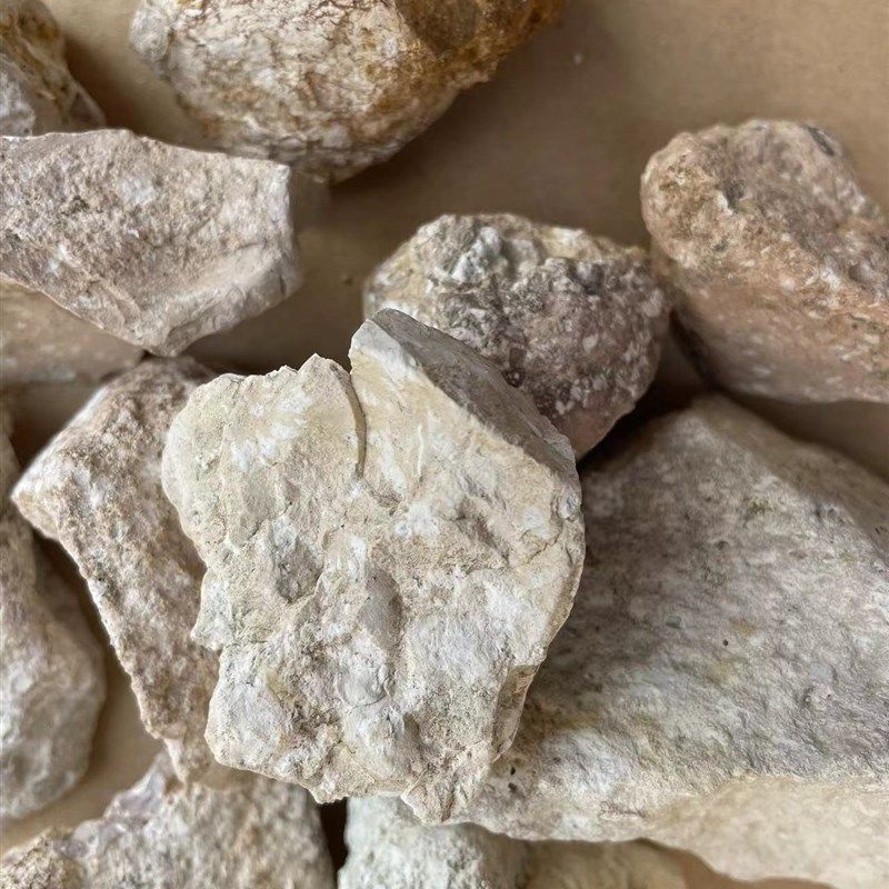 高纯实验煅烧高岭土块 水洗高岭土原矿 瓷砖用高岭土矿石颗粒