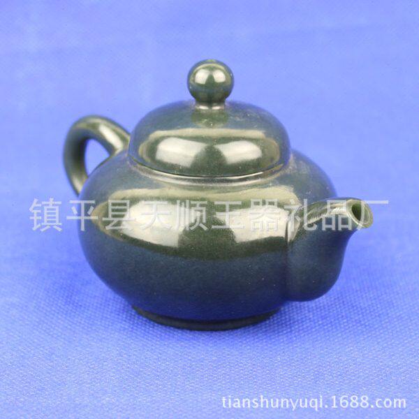 玉石厂家生产加工定和田青玉玉石酒壶 青玉酒具酒壶