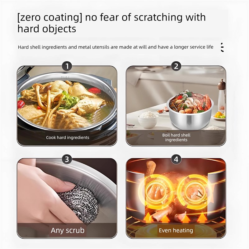 中性漩涡电饭锅Cs201Y/Cs5F5/Cs4F5锅316不锈钢食品级材料