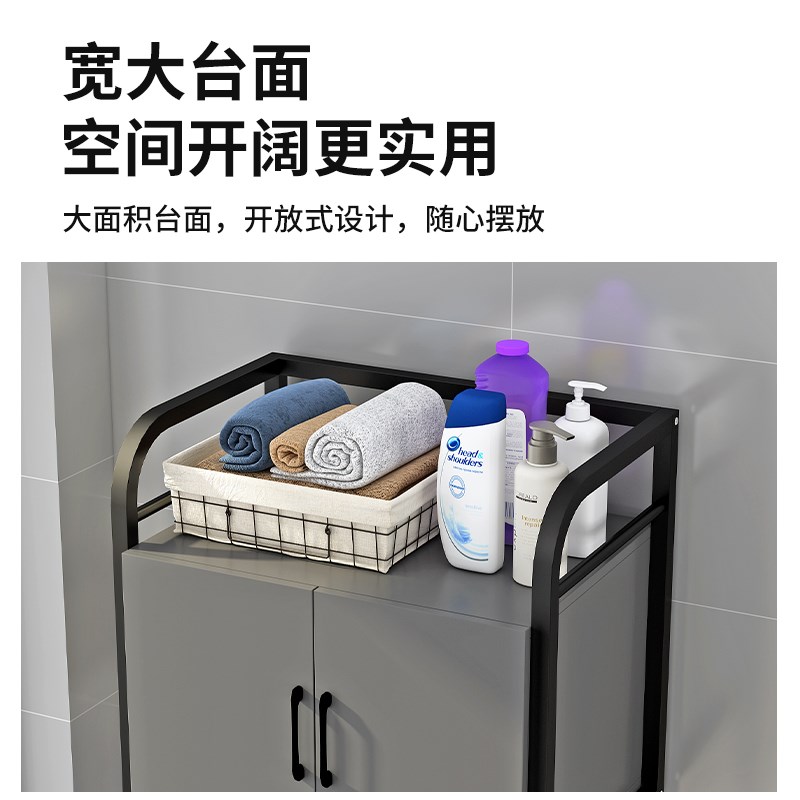 洗衣机架子置物架落地阳台浴室收纳架带柜滚筒波轮储物上方置物柜