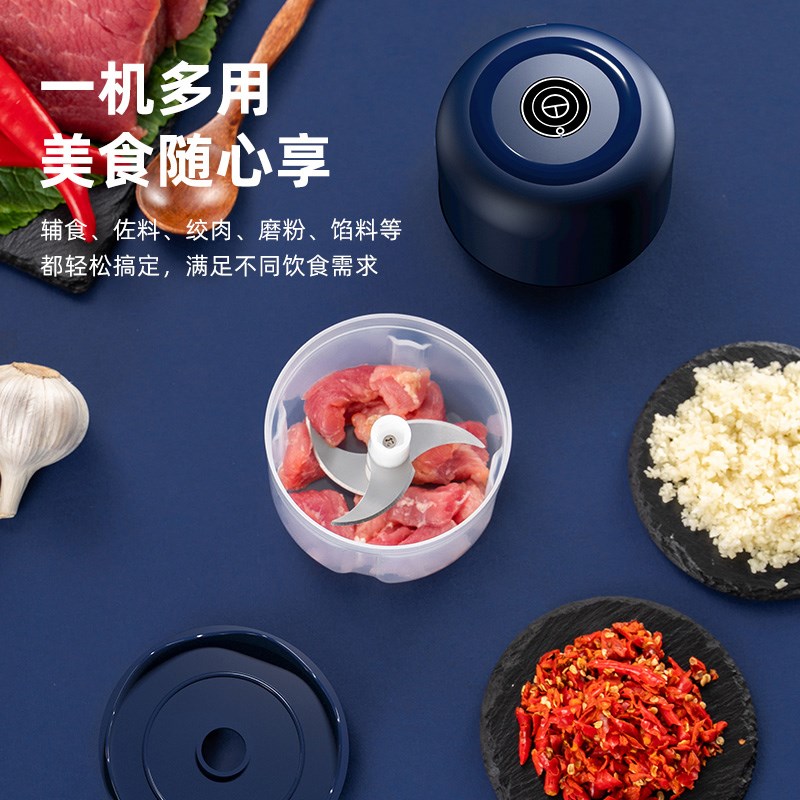 出口110v小家电轻盈便携USB充电绞肉机蒜泥机