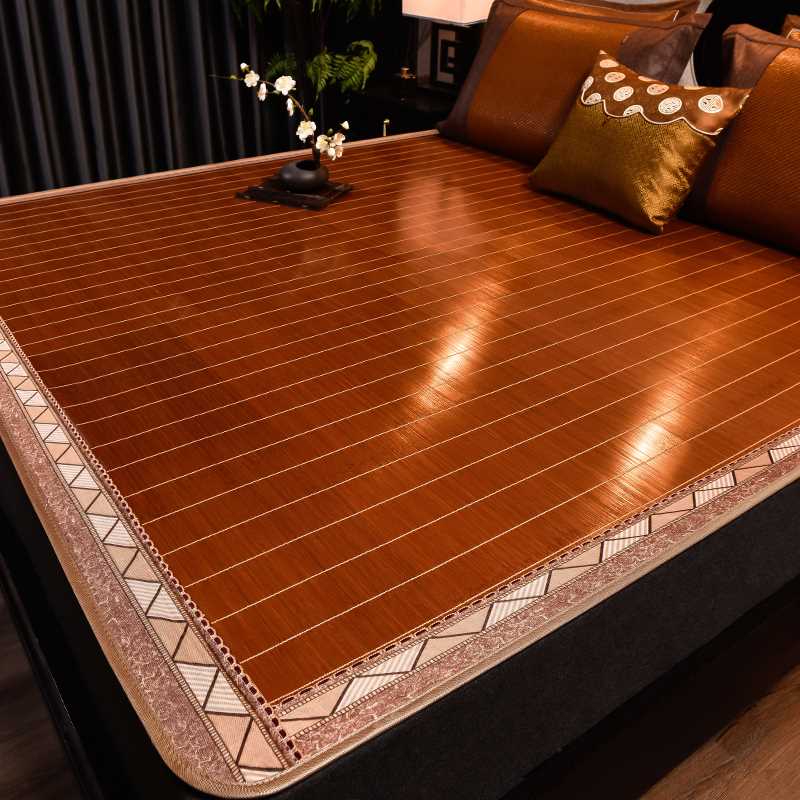 现货竹子凉席竹席直筒不折叠草席夏季席子冬夏两用夏凉席冰丝双面