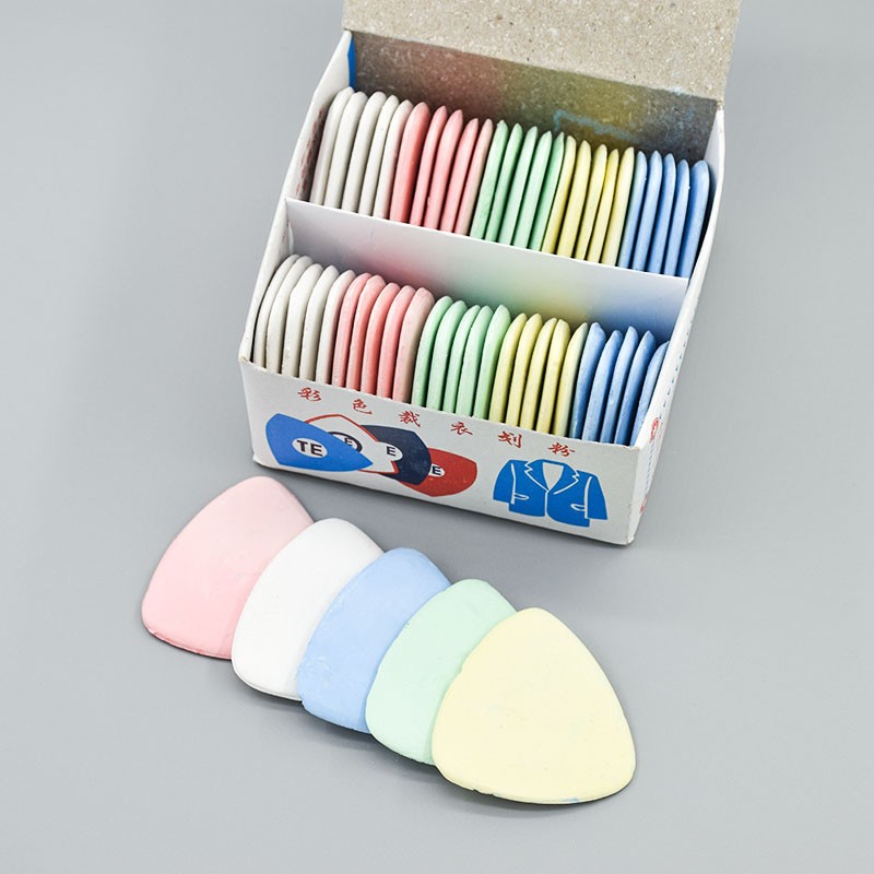 彩色划粉片画衣粉剪裁划线w粉笔三角画粉/全白/全彩色/包邮