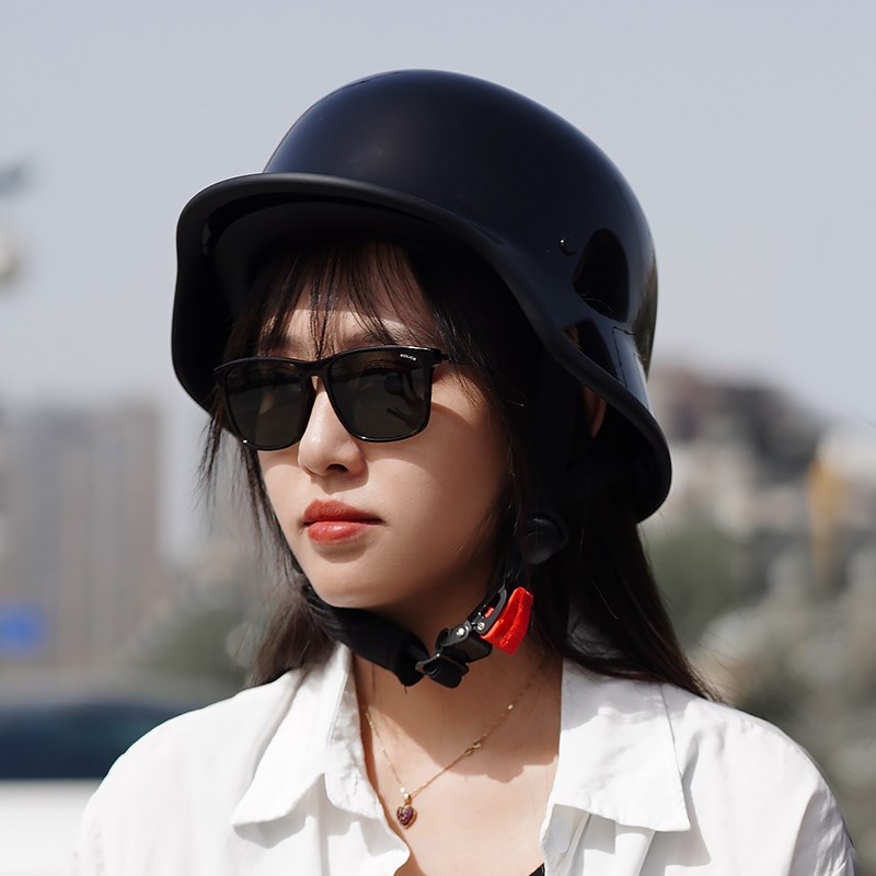 头盔新国标3C认证德式大兵复古钢盔半盔巡航机车瓢盔电动车