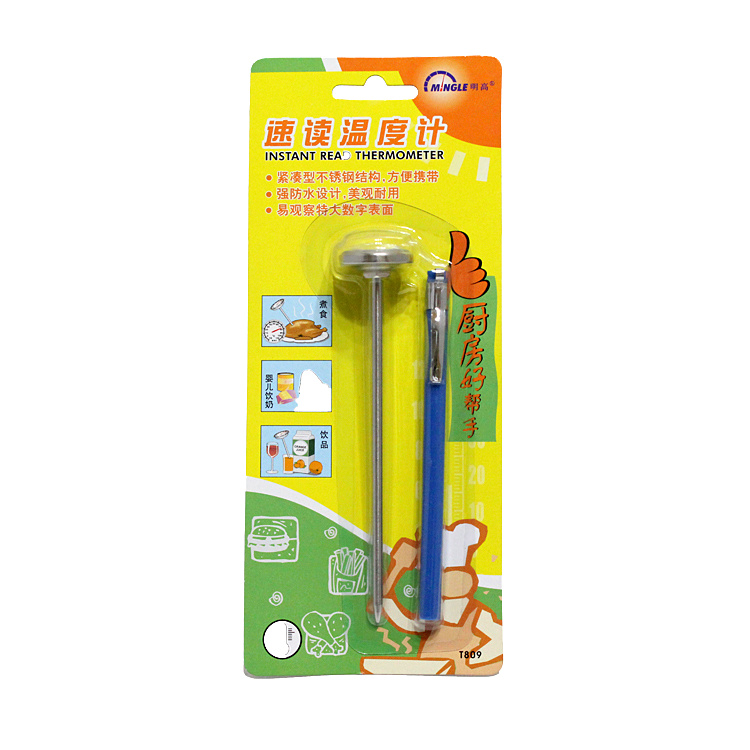 明高T809厨房食品温度计 测油温奶粉液体膏体 家用食品水温温度计