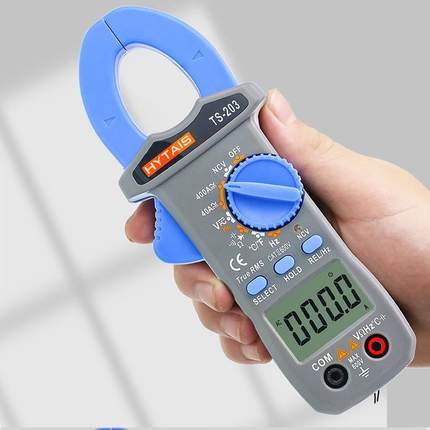 高精度防烧交直流数显多功能智能数字钳形表便携电工万用表ts203