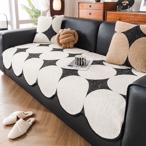 加厚异形沙发垫四季通用2024新款高级感防滑坐垫子不规则直排盖布