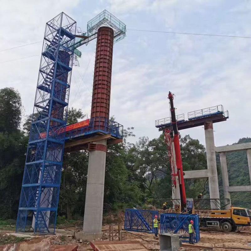 角钢施工安全梯笼高空作业安全爬梯 桥梁施工建筑工程安全梯笼