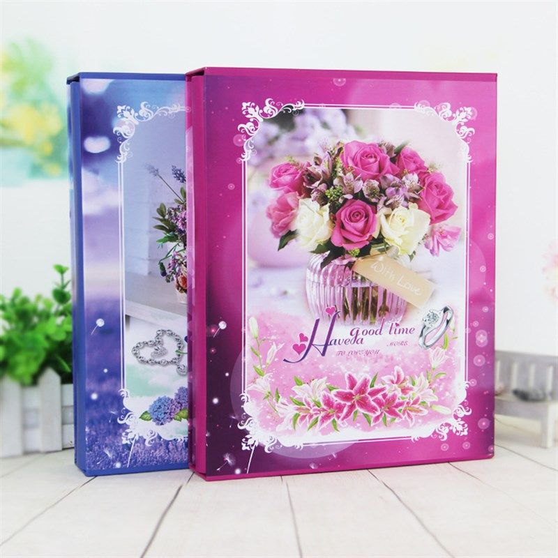 喆宇 7寸200张 盒装 5R 插页相册 情侣纸面插袋相簿 影楼居家影集