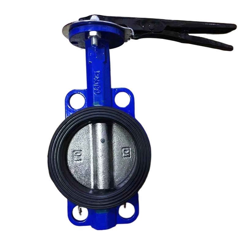 手动蝶阀D71X-16Q/C对夹式蝶阀软密封蝶阀铸钢球墨铸铁DN50 65 80