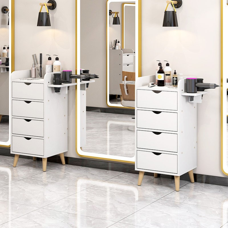 北欧实木腿理发店工具柜子美容院美发店多功能置物架子发廊工具台