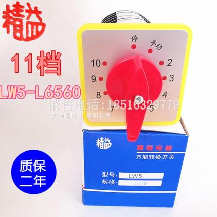 LW5D-16L6560/5型电容柜10路开关 11位电源切换开关精工品质现货
