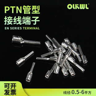 18黄铜镀锡 13实心紫铜插针线鼻子5 PTV1.25 10针型绝缘端头PTN2