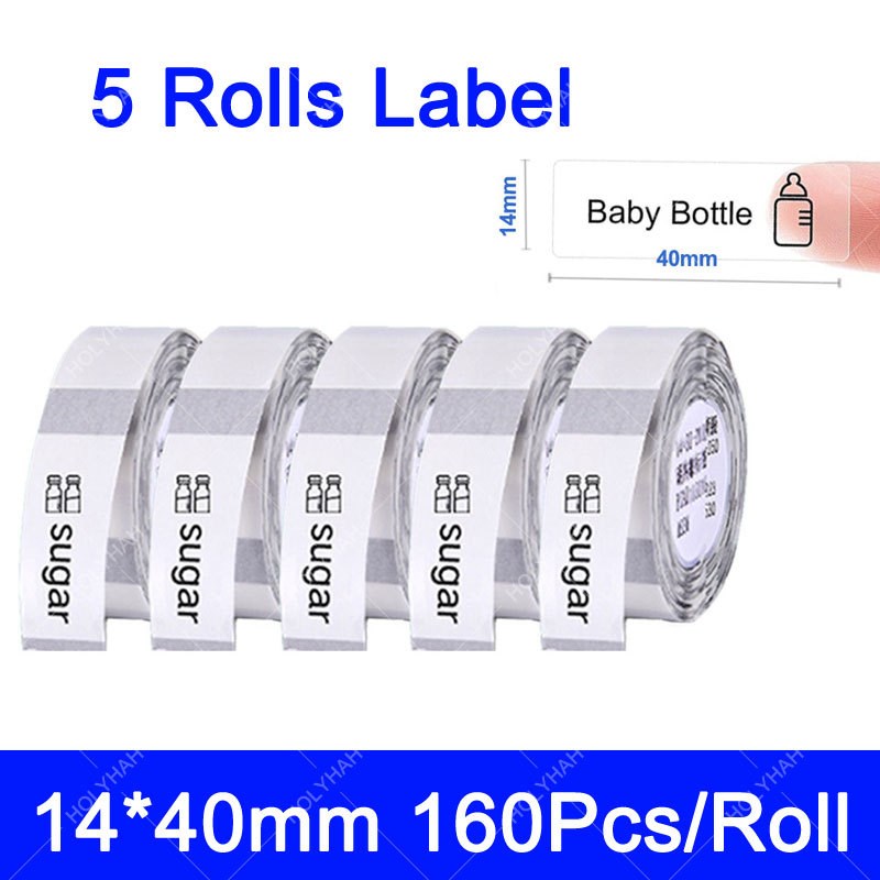5卷高品质标签打印纸纯白色彩色热敏不干胶防水标签贴纸