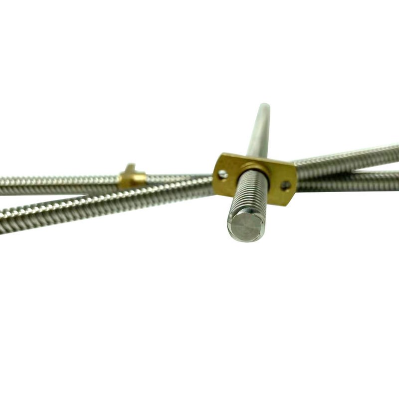 定制不锈钢梯形丝杆T8螺母螺杆步进电机丝杆3d打印机丝杆