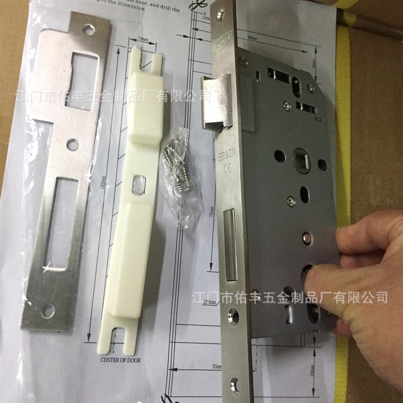 生产 欧标4585 5572 6085不锈钢机械门锁锁体 分体面板锁体
