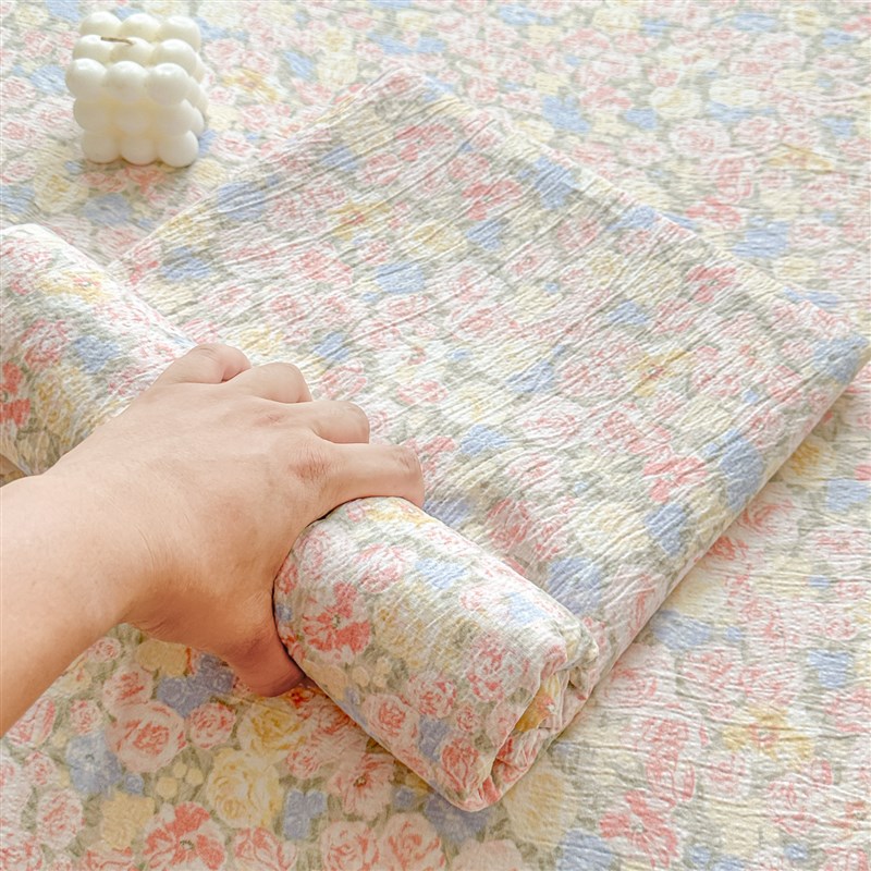 夏季新款木棉印花床单学生宿舍床单单件可机洗居家卧室床上三件套