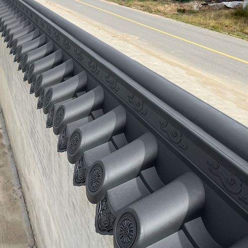 厚带脊单面瓦树脂墙头一体仿古单边院墙压顶塑料中式围墙瓦