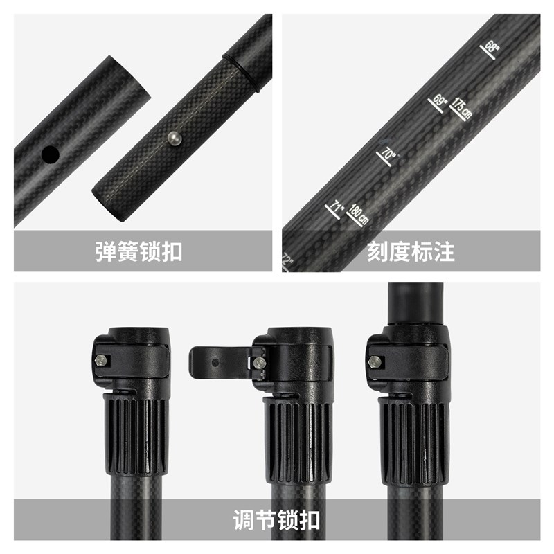 KOETSU科特苏3K纹全碳桨三段SUP划桨定长单节碳纤维竞速12K两节桨