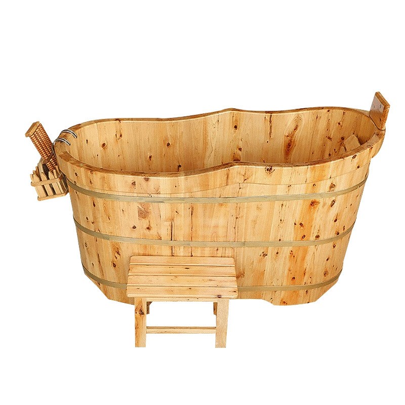 女士全身大人泡澡桶 家用香柏木桑拿沐浴桶 成人实木洗澡桶