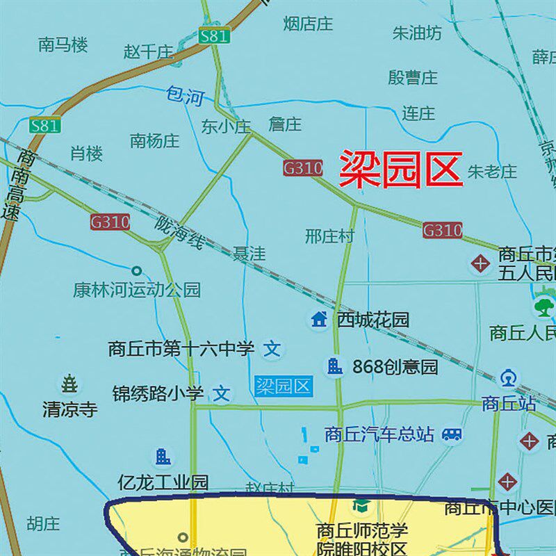 商丘市地图图办公室挂图防水墙壁超大装饰画定