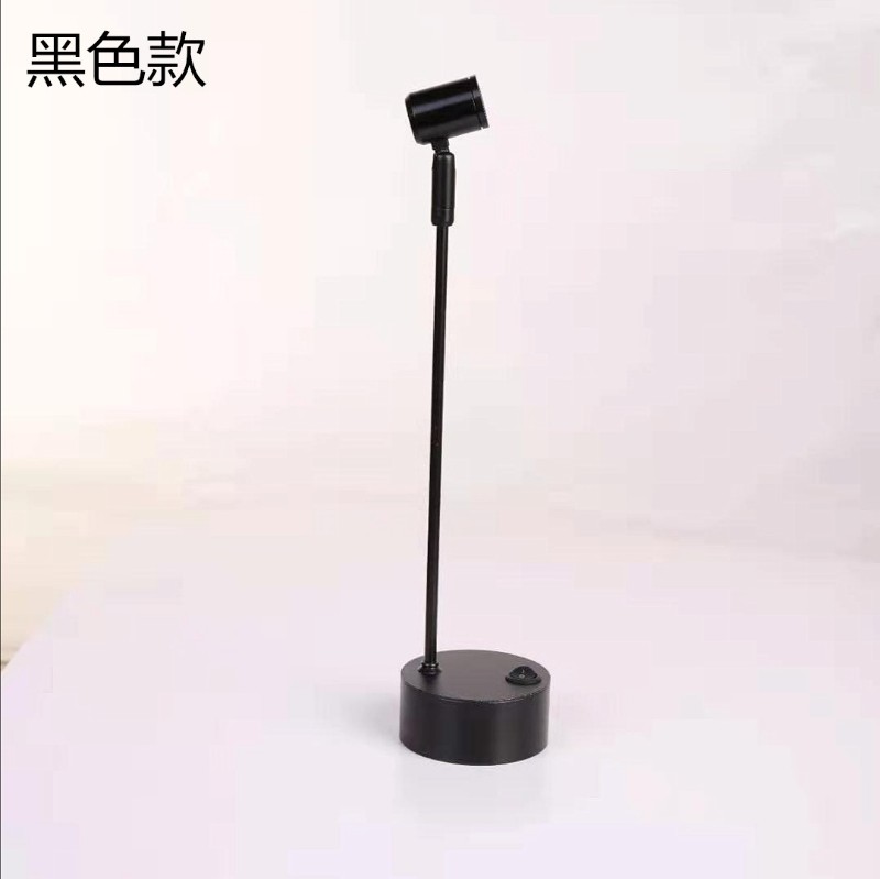 LED干电池射灯无线应急珠宝首饰柜台灯展览展示柜1W3W婚庆直杆灯