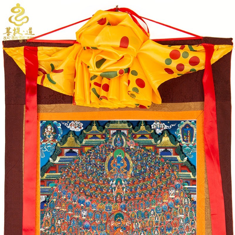 觉囊皈依境唐卡画像西藏仿手绘挂画家用供奉藏族尼泊尔款装饰壁画