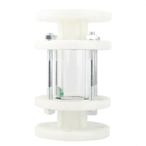 FRPP视镜EI300塑料管道视镜PP法兰玻璃视盅FRPP白色塑料视镜