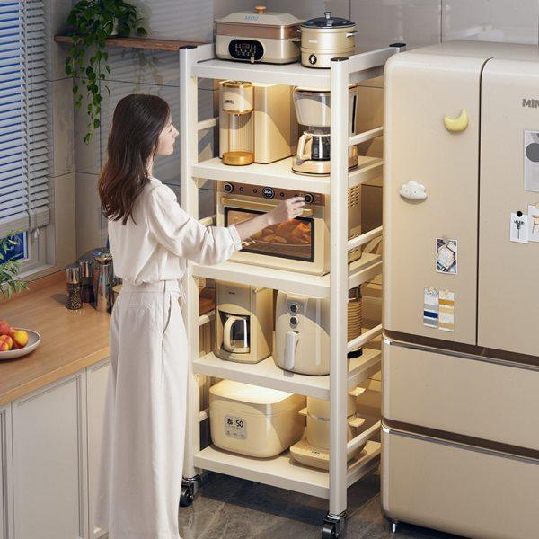 厨房置物架落地多层夹缝收纳架家用烤箱微波炉锅具多功能储物架子,厨房/烹饪用具,微波炉置物架,淘宝优惠券,粉丝福利购,淘宝优惠卷