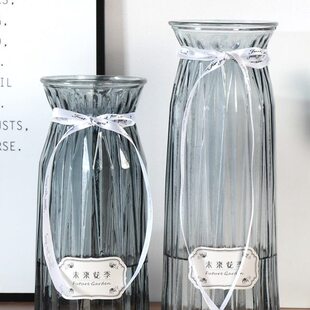 【特大号30CM高】水培富贵竹玻璃花瓶透明百合插花瓶摆件客厅北欧