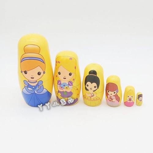 六层罗裙公主俄罗斯套娃圣诞生日礼物幼儿园教具木制工艺品摆饰