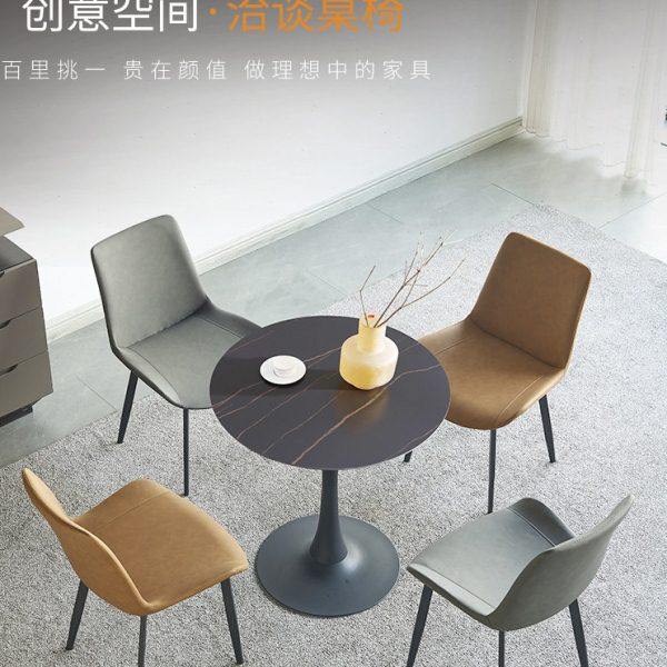 创意休闲洽谈桌椅组合岩板会客接待谈判桌椅简约展厅店铺小圆桌椅,住宅家具,岩板餐桌,淘宝优惠券,粉丝福利购,淘宝优惠卷